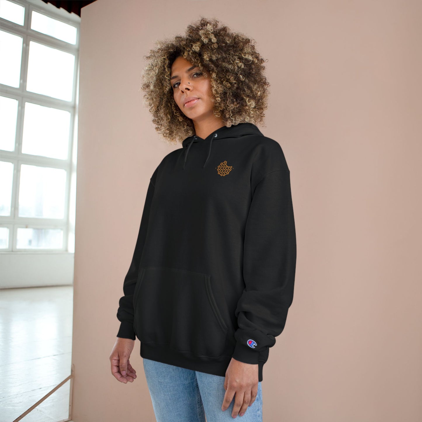 Hoodie Champion Waffle Street Logo
